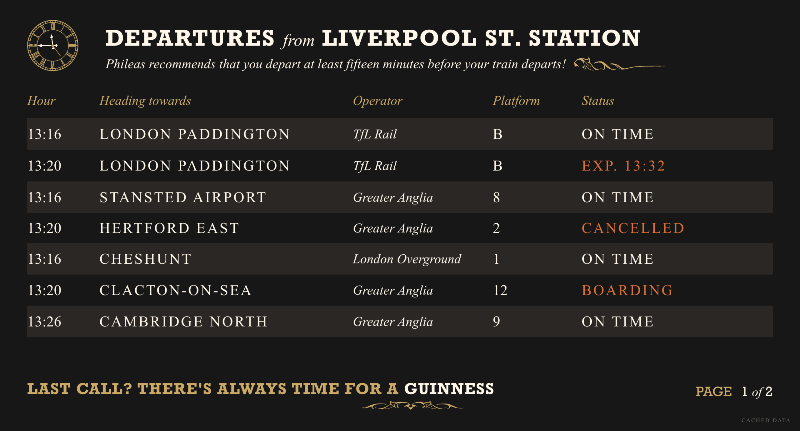 mrfoggs departures board raspberry pi